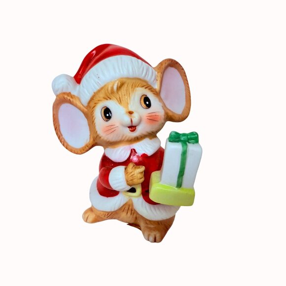 Homco Christmas Mouse Figurines Set Of 3 Anthropomorphic VTG Retro Holiday Decor - Picture 12 of 15